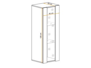 Miniaturka 5 - Szafka z otwartym frontem, biała, z półkami
