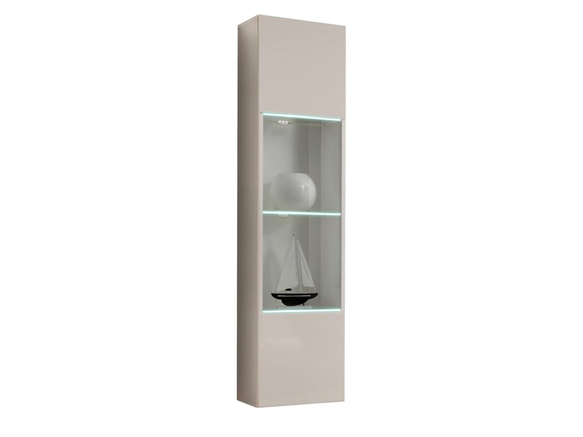Witryna wisząca z LED Flavero 40 cm kaszmir