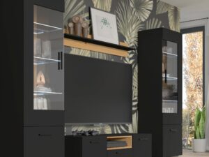 Miniaturka 9 - Witryny Nimet po obu stronach telewizora w aranżacji salonu