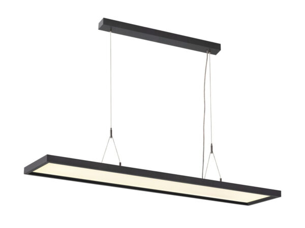 Czarna oprawa liniowa Worklight 120 cm wisząca z podsufitką