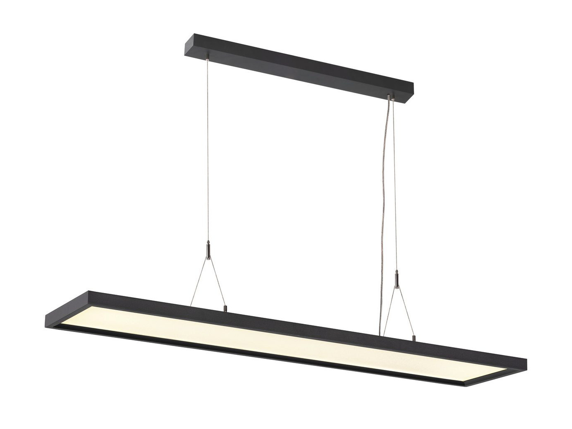 Czarna oprawa liniowa Worklight 120 cm wisząca z podsufitką