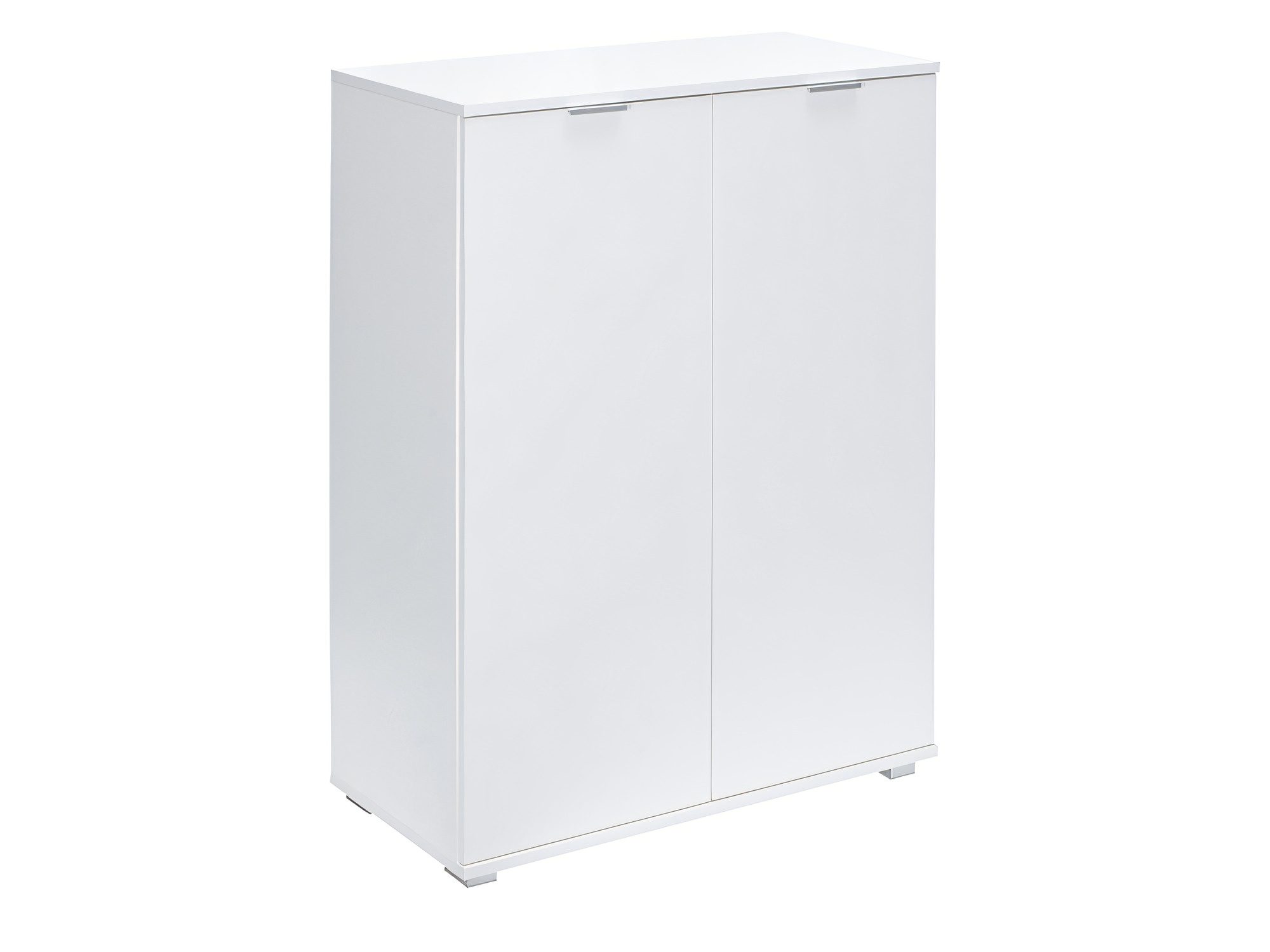 Wysoka biała komoda dwudrzwiowa Elaro 71 cm
