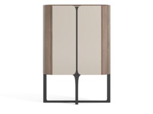Miniaturka 6 - Komoda orzechowa i kaszmir z czarną podstawą 160 cm – Selvina