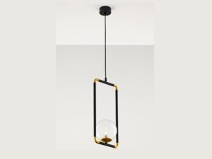 Miniaturka 3 - Lampa wisząca Zafra przezroczysta kula, widok lekko z boku