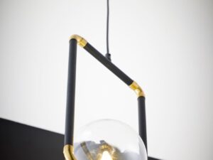 Miniaturka 7 - Lampa Zafra przezroczysty klosz, detal włączonego światła od dołu