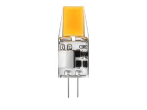 Miniaturka 2 - Żarówka COB LED G4 2 W 12 V w przezroczystej silikonowej osłonie – widok na białym tle