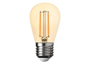 Miniaturka 1 - Żarówka ST45 LED E27 ze szkłem bursztynowym, pokazano jedną sztukę z zestawu 10