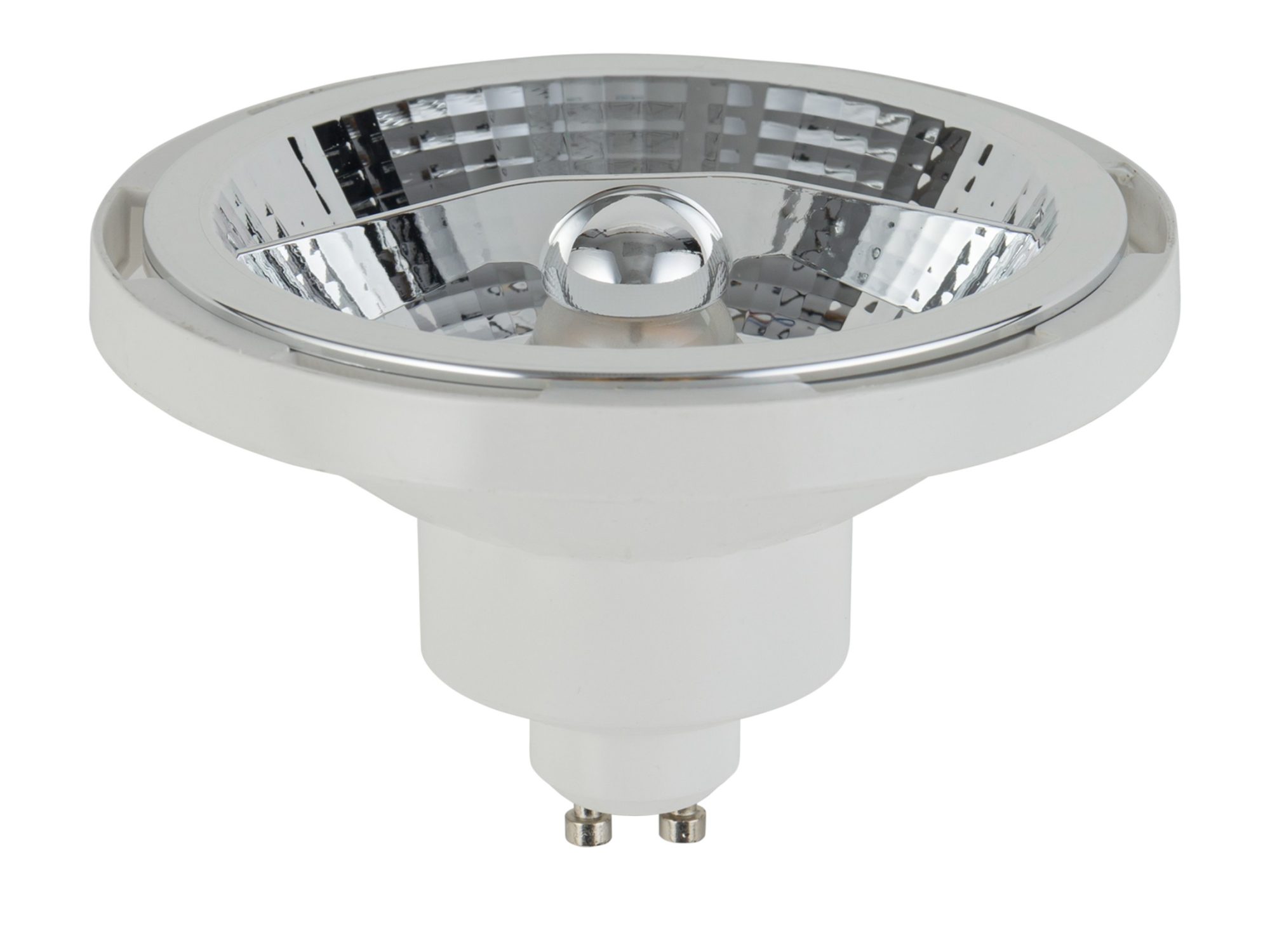 Żarówka LED ES111 230V GU10 11 W 4000 K na białym tle