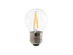 Miniaturka 3 - Przezroczysta żarówka filamentowa LED E27 G45 5 W neutralna 4000 K na białym tle