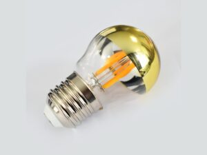Miniaturka 2 - Żarówka LED G45 E27 4 W półzłota – widok boczny