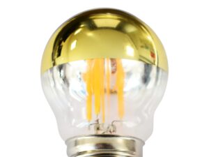 Miniaturka 1 - Złota górna część bańki i filamenty żarówki LED E27 G45