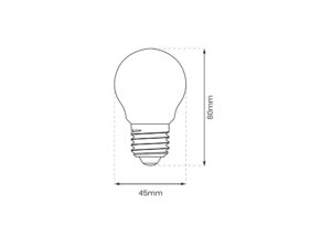 Miniaturka 1 - Żarówka filamentowa LED G45 E27 4 W 4000 K – zestaw 10 szt. – zdjęcie 2