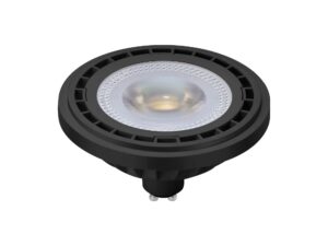 Miniaturka 1 - Żarówka LED AR111 GU10 10 W czarna – packshot na białym tle