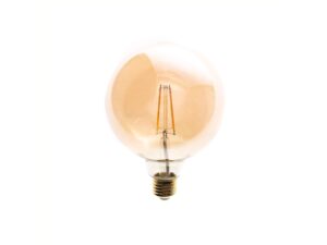 Miniaturka 3 - Żarówka dekoracyjna LED G125 E27 6 W – bursztynowa kula