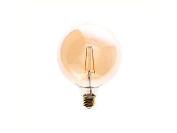 Żarówka dekoracyjna LED G125 E27 6 W – bursztynowa kula