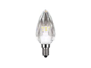 Miniaturka 4 - Żarówka kryształowa LED C37 E14 4 W, przezroczysta świecowa osłona