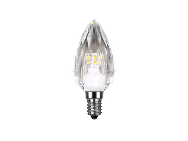 Żarówka kryształowa LED C37 E14 4 W, przezroczysta świecowa osłona