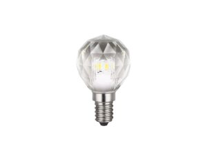 Miniaturka 4 - Żarówka kryształowa LED G40 E14 3 W, kulista osłona na białym tle