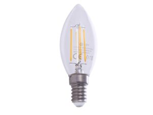 Miniaturka 1 - Żarówka LED E14 świeczka 4 W neutralna 4000 K na białym tle