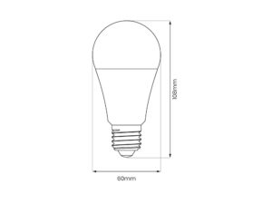 Miniaturka 5 - Żarówka LED E27 A60 8,5 W – wymiary 60 na 108 mm