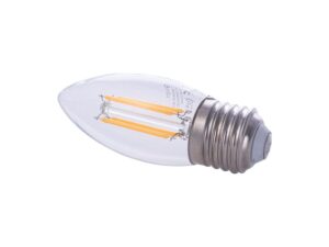 Miniaturka 5 - Żarówka filamentowa LED E27 4 W 2700 K ciepła na białym tle