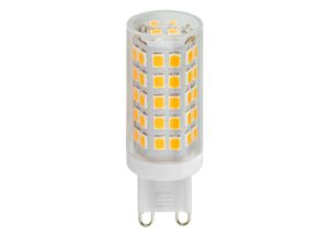 Miniaturka 7 - Żarówka LED G9 SMD 4 W 3000 K, transparentny korpus z diodami na białym tle