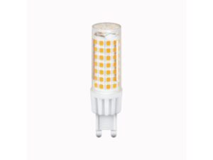 Miniaturka 1 - Żarówka LED G9 SMD 7 W 3000 K, biały trzonek i transparentny korpus z diodami