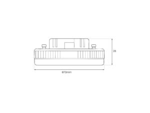Miniaturka 5 - Żarówka LED GX53 8,5 W – schemat wymiarów 73 na 28 mm