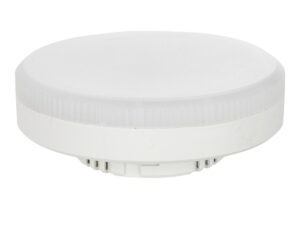 Miniaturka 2 - Żarówka LED GX53 8 W 3000 K, biały niski korpus z mlecznym kloszem na białym tle