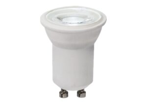 Miniaturka 2 - Miniaturowa biała żarówka LED GU10 3 W – pojedyncze źródło na białym tle
