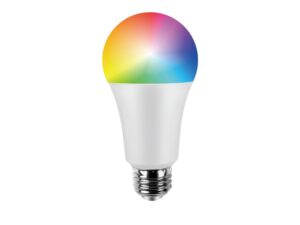 Miniaturka 1 - Żarówka LED E27 8 W RGB wizualizacja kolorowego światła