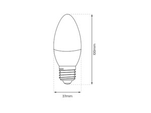 Miniaturka 3 - Żarówki LED E27 C37 7 W 600 lm – zestaw 10 szt. – zdjęcie 4