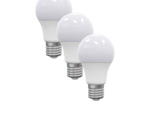 Miniaturka 1 - Trójpak trzech żarówek LED E27 A60 8,5 W – widok ukośny
