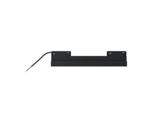 Miniaturka 3 - Czarny zasilacz do szynoprzewodu magnetycznego 10 mm widziany od frontu