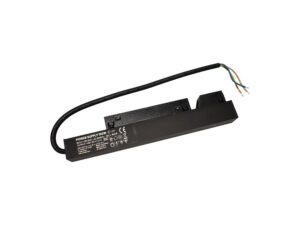 Miniaturka 2 - Czarny zasilacz do szyny magnetycznej LED 48 V 100 W z przewodem na białym tle