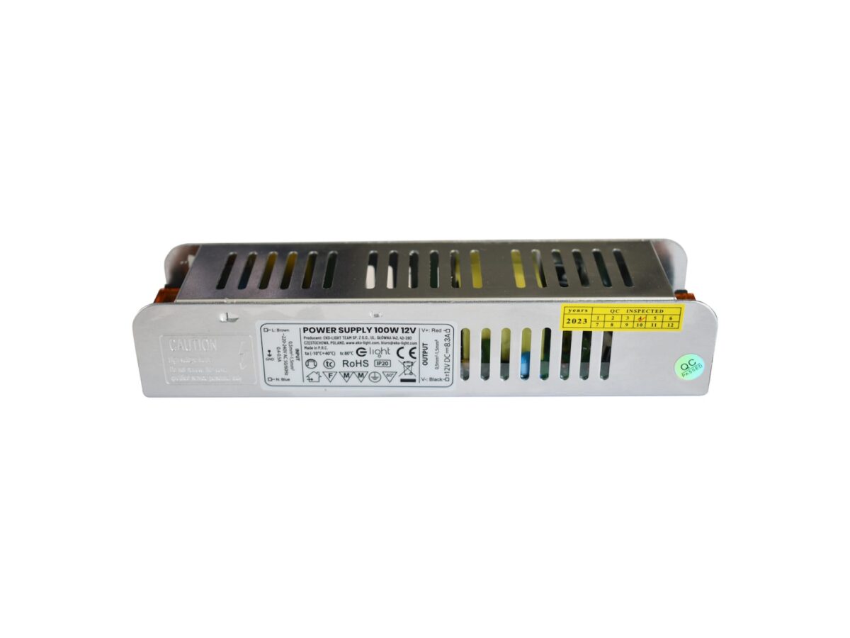 Zasilacz modułowy LED 12 V 100 W 8,33 A metalowy