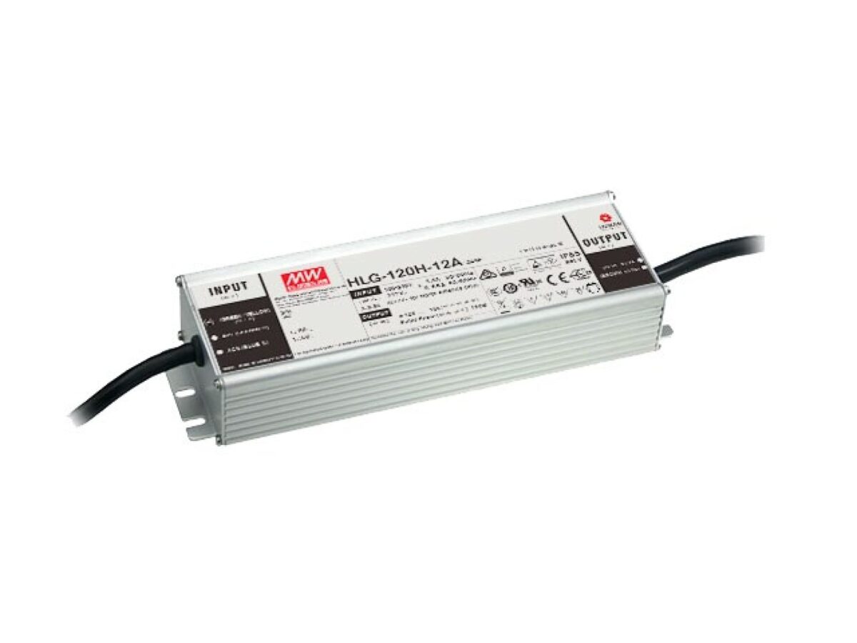 Zasilacz LED Mean Well HLG-120H-12A – 12 V 120 W 10 A IP65 w metalowej obudowie