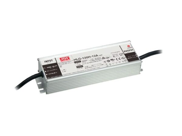 Zasilacz LED 12 V 120 W IP65 metalowy z przewodami – widok produktu