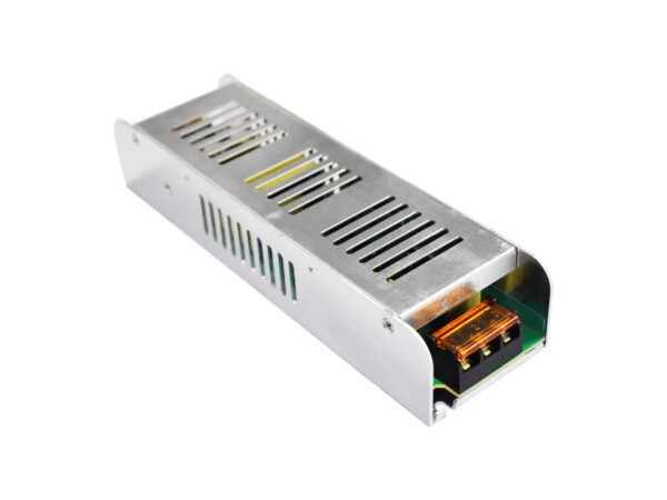 Zasilacz LED 12 V 150 W w metalowej obudowie – widok perspektywiczny