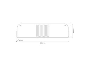 Miniaturka 2 - Zasilacz LED 12 V 150 W – rysunek gabarytów 200 × 98 × 43 mm