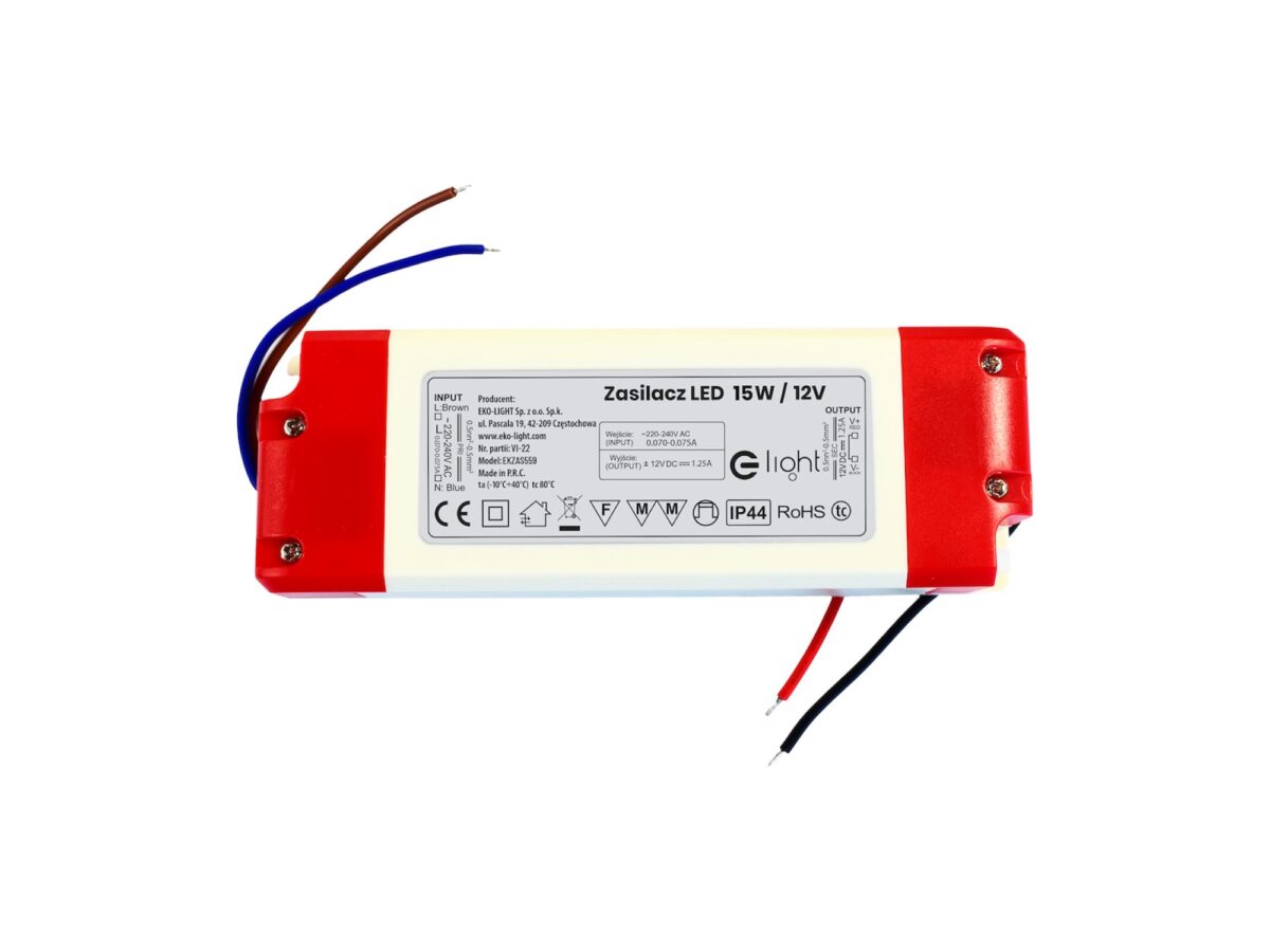 Zasilacz LED 12 V 15 W do taśm i modułów oświetleniowych