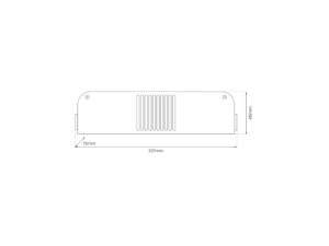 Miniaturka 3 - Zasilacz LED 12 V 250 W IP20 – rysunek wymiarowy 227 × 72 × 45 mm