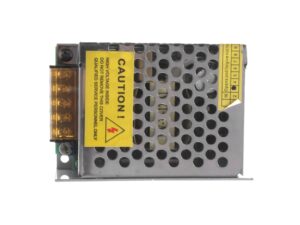 Miniaturka 1 - Zasilacz LED 12 V 25 W IP20 – metalowa obudowa i zaciski widziane z góry