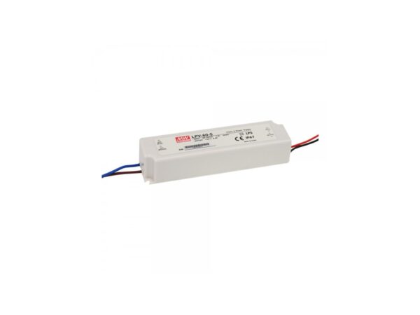 Zasilacz LED 60 W, jasna podłużna obudowa serii z przewodami – zdjęcie poglądowe