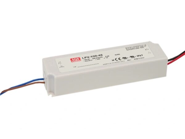 Zasilacz LED 24 V 100,8 W IP67 – biała obudowa z przewodami