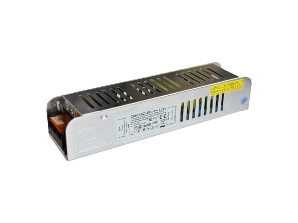Zasilacz LED 24 V 100 W – widok z góry i pod kątem