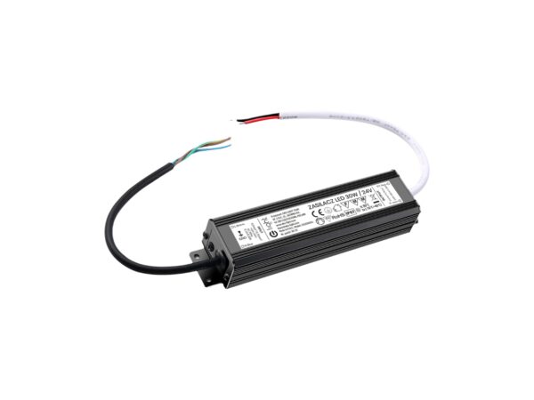 Zasilacz LED 24 V 30 W IP67 – widok obudowy na białym tle