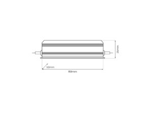 Miniaturka 1 - Zasilacz LED 24 V 60 W IP67 – rysunek 159 × 50 × 25 mm