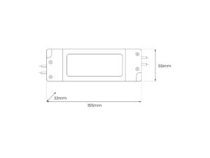 Miniaturka 3 - Zasilacz LED 60 W – wymiary 155 × 55 × 32 mm