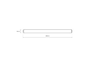 Miniaturka 2 - Schemat wymiarowy długiego zasilacza LED Slim 36 W